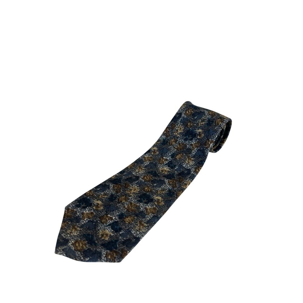 Fierte s.r.l. 100% Silk Blue Brown Tie Made in Italy 4” For Today’s Man